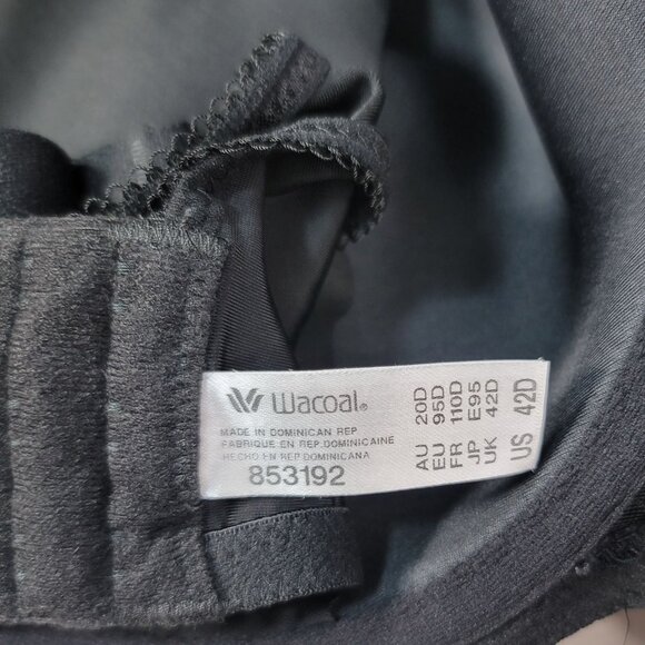Wacoal Basic Beauty Spacer T Shirt Bra Black 42D Seamless Underwire #853192 - Picture 7 of 8